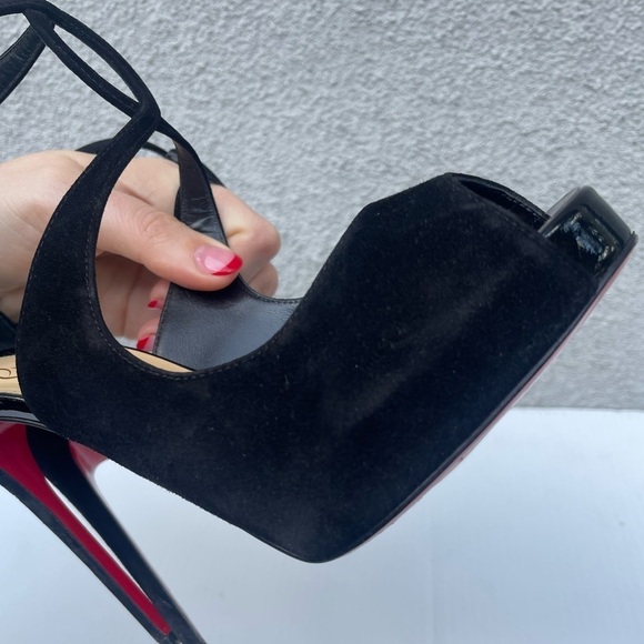 Christian Louboutin ROSIE 120 VEAU VELOURS PAT Heels - Picture 15 of 16